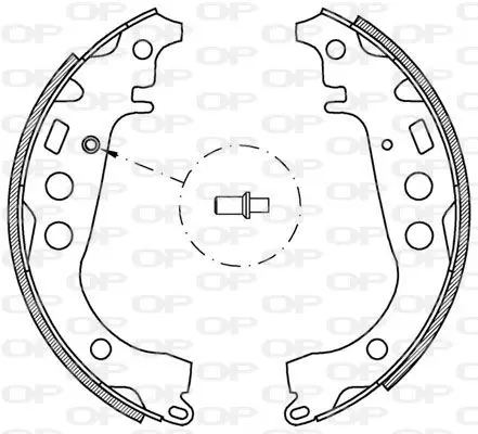 Handler.Part Brake shoe set OPEN PARTS BSA204400 1