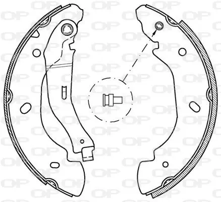 Handler.Part Brake shoe set OPEN PARTS BSA204700 1