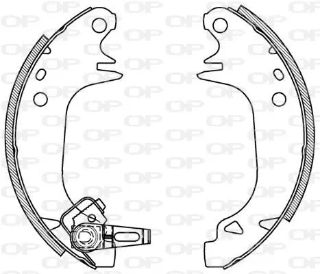 Handler.Part Brake shoe set OPEN PARTS BSA206200 1