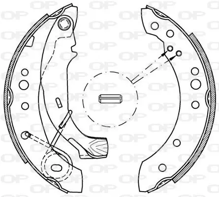 Handler.Part Brake shoe set OPEN PARTS BSA207700 1