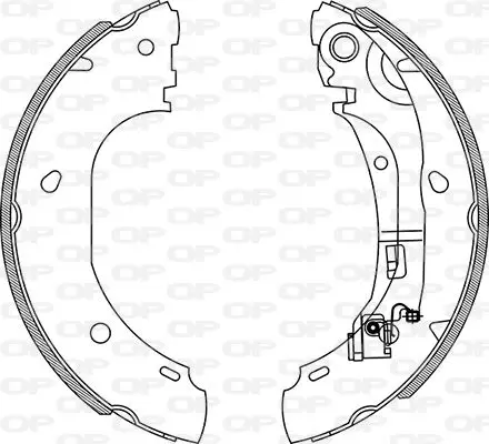 Handler.Part Brake shoe set OPEN PARTS BSA208600 1