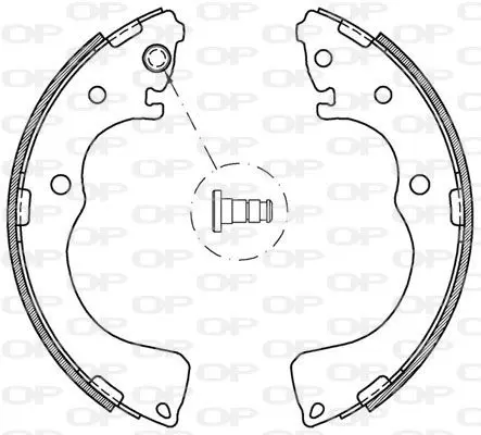 Handler.Part Brake shoe set OPEN PARTS BSA209100 1