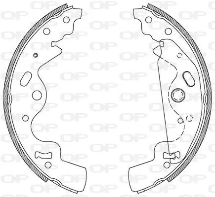 Handler.Part Brake shoe set OPEN PARTS BSA209600 1