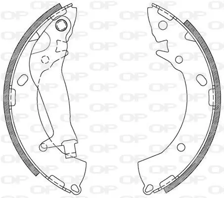 Handler.Part Brake shoe set OPEN PARTS BSA211300 1