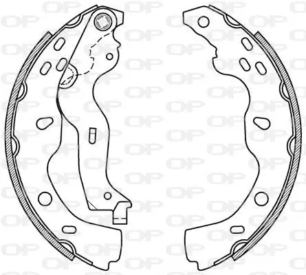 Handler.Part Brake shoe set OPEN PARTS BSA212600 1