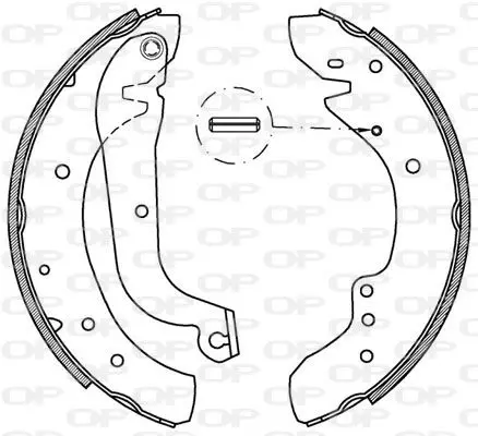 Handler.Part Brake shoe set OPEN PARTS BSA220100 1