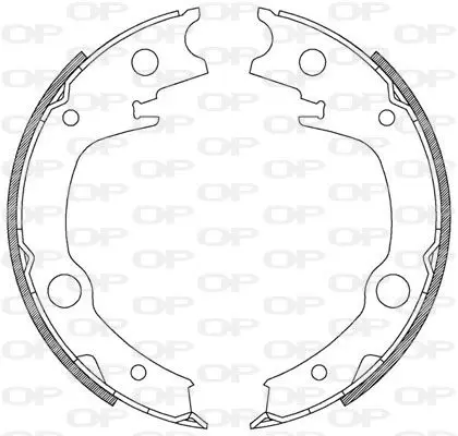 Handler.Part Brake shoe set OPEN PARTS BSA220700 1