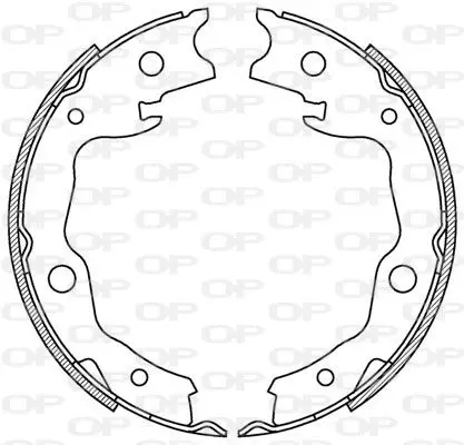 Handler.Part Brake shoe set OPEN PARTS BSA222300 1