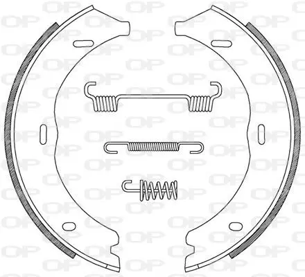 Handler.Part Brake shoe set OPEN PARTS BSA221600 1