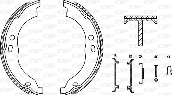 Handler.Part Brake shoe set OPEN PARTS BSA222100 1