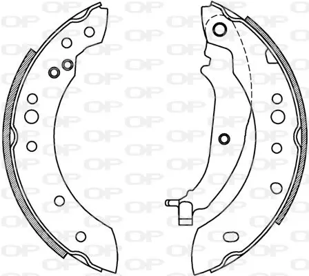 Handler.Part Brake shoe set OPEN PARTS BSA222700 1