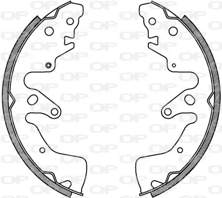 Handler.Part Brake shoe set OPEN PARTS BSA222800 1