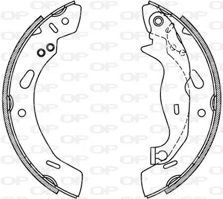 Handler.Part Brake shoe set OPEN PARTS BSA223100 1