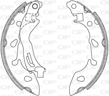 Handler.Part Brake shoe set OPEN PARTS BSA223500 1