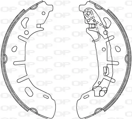 Handler.Part Brake shoe set OPEN PARTS BSA224000 1