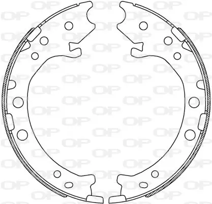 Handler.Part Brake shoe set OPEN PARTS BSA224300 1