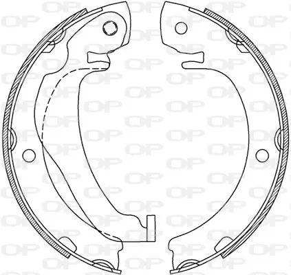 Handler.Part Brake shoe set OPEN PARTS BSA224500 1