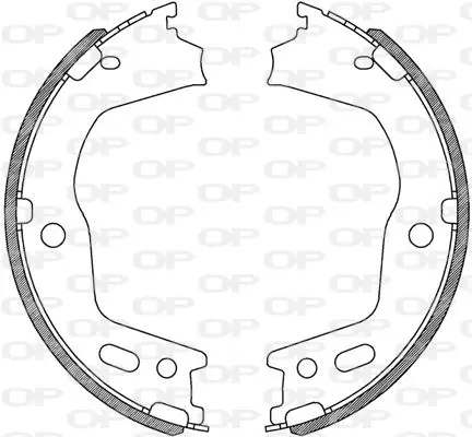 Handler.Part Brake shoe set OPEN PARTS BSA224800 1