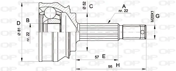 Handler.Part Joint kit, drive shaft OPEN PARTS CVJ500610 1