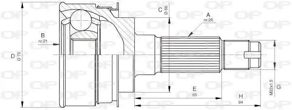 Handler.Part Joint kit, drive shaft OPEN PARTS CVJ513610 1