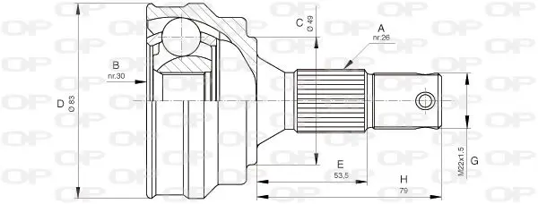 Handler.Part Joint kit, drive shaft OPEN PARTS CVJ505110 1