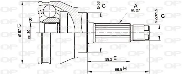 Handler.Part Joint kit, drive shaft OPEN PARTS CVJ508310 1