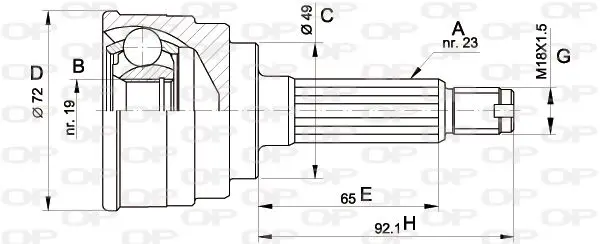 Handler.Part Joint kit, drive shaft OPEN PARTS CVJ511210 1