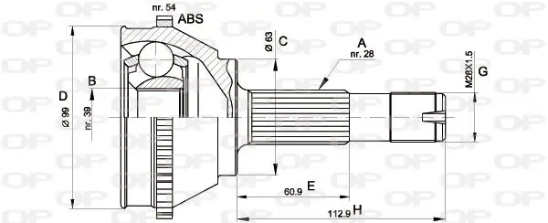 Handler.Part Joint kit, drive shaft OPEN PARTS CVJ511810 1