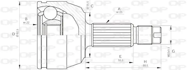 Handler.Part Joint kit, drive shaft OPEN PARTS CVJ512310 1