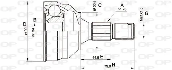 Handler.Part Joint kit, drive shaft OPEN PARTS CVJ514110 1