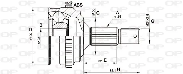 Handler.Part Joint kit, drive shaft OPEN PARTS CVJ517910 1