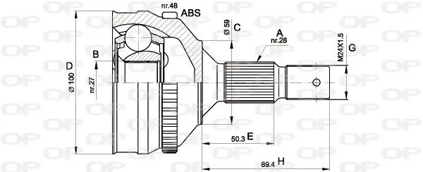 Handler.Part Joint kit, drive shaft OPEN PARTS CVJ518010 1