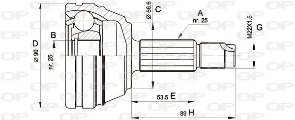 Handler.Part Joint kit, drive shaft OPEN PARTS CVJ519810 1