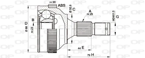 Handler.Part Joint kit, drive shaft OPEN PARTS CVJ520610 1