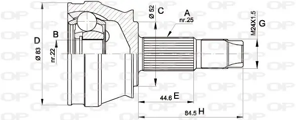 Handler.Part Joint kit, drive shaft OPEN PARTS CVJ520910 1