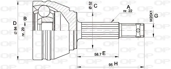 Handler.Part Joint kit, drive shaft OPEN PARTS CVJ523110 1