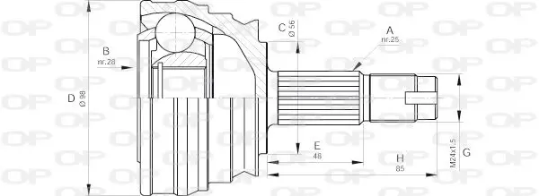 Handler.Part Joint kit, drive shaft OPEN PARTS CVJ523810 1