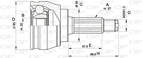 Handler.Part Joint kit, drive shaft OPEN PARTS CVJ524110 1