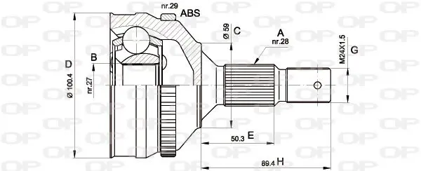 Handler.Part Joint kit, drive shaft OPEN PARTS CVJ525810 1