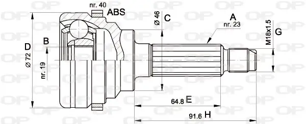 Handler.Part Joint kit, drive shaft OPEN PARTS CVJ527410 1