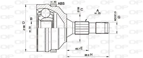 Handler.Part Joint kit, drive shaft OPEN PARTS CVJ527510 1