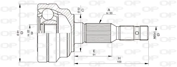 Handler.Part Joint kit, drive shaft OPEN PARTS CVJ528110 1