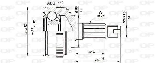 Handler.Part Joint kit, drive shaft OPEN PARTS CVJ528210 1