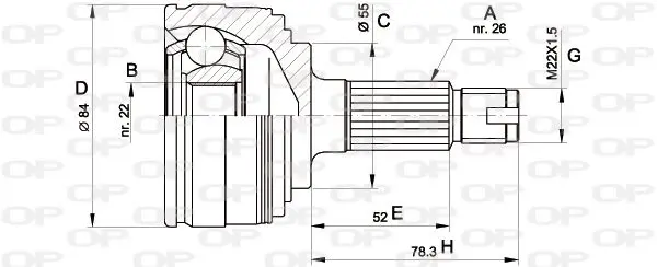 Handler.Part Joint kit, drive shaft OPEN PARTS CVJ529410 1