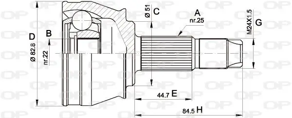 Handler.Part Joint kit, drive shaft OPEN PARTS CVJ530210 1