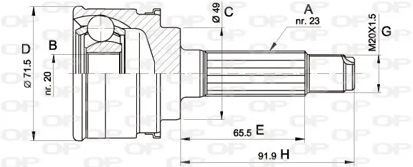 Handler.Part Joint kit, drive shaft OPEN PARTS CVJ534810 1