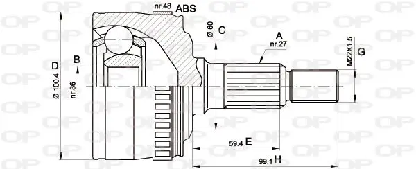 Handler.Part Joint kit, drive shaft OPEN PARTS CVJ536010 1