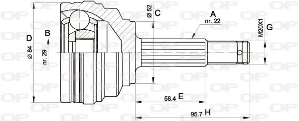 Handler.Part Joint kit, drive shaft OPEN PARTS CVJ538910 1