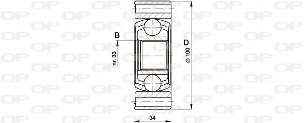 Handler.Part Joint kit, drive shaft OPEN PARTS CVJ539820 1