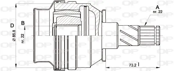 Handler.Part Joint kit, drive shaft OPEN PARTS CVJ540720 1